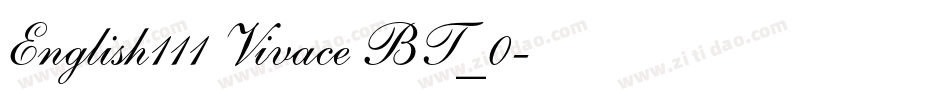 English111 Vivace BT_0字体转换